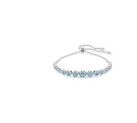 Swarovski Imber Tennis bracelet, Mixed round cuts, Blue, Rhodium plated