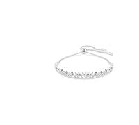 Swarovski Imber Tennis bracelet, Mixed round cuts, White, Rhodium plated