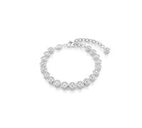 Swarovski Imber Tennis bracelet, Round cut, White, Rhodium plated