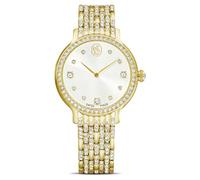 Swarovski Imber Watch, Swiss-Made & Water-Resistant Stainless Steel Wristwatch in a Gold-Tone Finish with Clear Crystals and Metal Bracelet Strap, Part of The Imber Collection