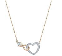 Swarovski Infinity Heart Necklace 5518865, white, combination of metallic finishes