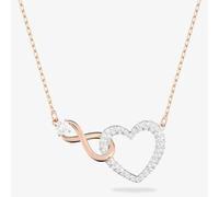 Swarovski Infinity Heart Two Colour White Crystal Necklace 5518865