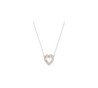 Swarovski Infinity necklace, Heart, White, Mixed metal finish