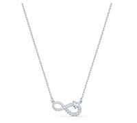 Swarovski Infinity necklace, Infinity, White, Rhodium plated