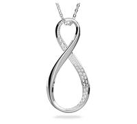 Swarovski Infinity Necklace, Pavé White Crystal Infinity Pendant on a Rhodium Plated Chain, from the Millenia Collection