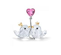 Swarovski Inseparable Birds, Pink Heart, Crystal, Multi-Colour, 7.4 cm