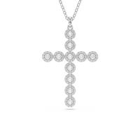 Swarovski Insigne Cross Pendant Mixed Cut Clear Rhodium Plated