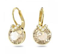 Swarovski Jewellery Swarovski Bella V Round Cut Gold Tone Drop Earrings 1.8x0.9cm