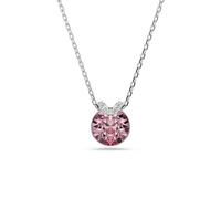 Swarovski Jewellery Swarovski Bella V Round Cut Pink Crystal Necklace 1.3 x 1.1cm, 38 - 43cm