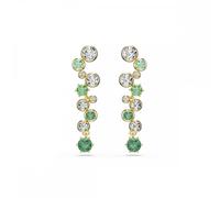 Swarovski Constella earrings Green, Gold-tone plated