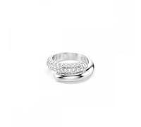 Swarovski Dextera Ring, Clear Pavé Crystals in a Rhodium-Finished Setting, Size N, Part of the Dextera Collection