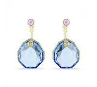 Swarovski Jewellery Swarovski Gema Blue Crystal Gold Tone Earring Jackets 2.9 x 1.5cm