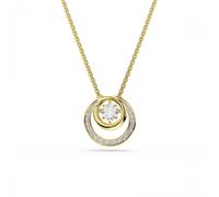 Swarovski Gold Hyperbola Round Cut White Crystal Necklace - 45cm