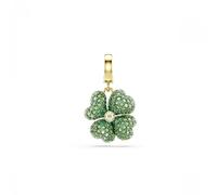Swarovski Jewellery Swarovski Idyllia Green Clover Gold Tone Charm 2.5 x 1.5cm