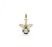 Swarovski Idyllia Charm, Mixed Cuts, Bee, Multicolored, Gold-Tone Plated