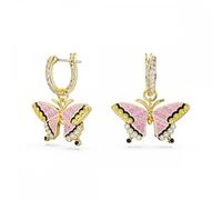 Swarovski Jewellery Swarovski Idyllia Multicoloured Butterfly Gold Tone Drop Earrings 2.5 x 2.2cm