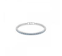 Swarovski Jewellery Swarovski Imber Emily Round Cut Blue Crystal Tennis Bracelet 0.3cm, 16.5 - 18.5cm