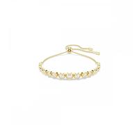 Imber Tennis bracelet, Mixed round cuts, White, Gold-tone plated