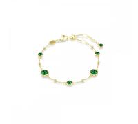 Swarovski Jewellery Swarovski Imber Round Cut Green Scattered Gold Tone Bracelet 0.6 x 0.6cm, 16.5 - 20.5cm