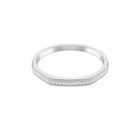 Swarovski Matrix Octagonal Bangle Bracelet, Clear Baguette-Cut Crystals in a Rhodium-Finished Setting, Size M, Part of the Matrix Collection