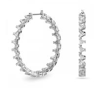 Swarovski Jewellery Swarovski Matrix Triangle Cut Crystal Hoop Earrings 4.4 x 0.5cm