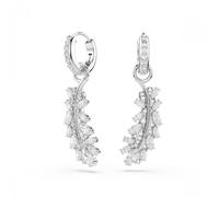Swarovski Jewellery Swarovski Vienna Mixed Cuts Feather Crystal Hoop Drop Earrings 0.3 x 1.1cm