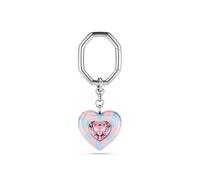 Swarovski Dulcis key ring, Heart cut, Heart, Pink, Rhodium plated