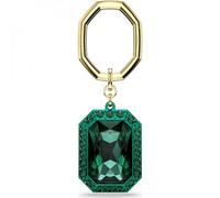 Swarovski Key ring, Octagon cut, Green, Mixed metal finish