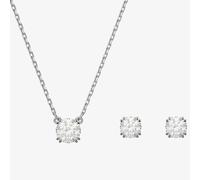 Swarovski Stilla Round Cut White Rhodium Plated Set 5647663 - Exclusive - Swarovski Crystal / Rhodium Plated