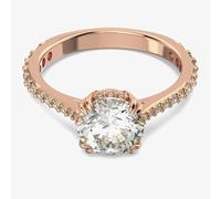 Swarovski Ladies Constella Rose Gold Plated Cocktail Ring 5642645 58 Rose Gold