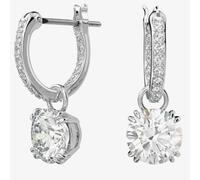 Swarovski Ladies Constella Silver Hoop Dropper Earrings 5636717