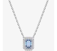 Swarovski Blue Pendant Necklace, Blue Octagon Cut Crystal in Rhodium Plated Setting, from the Millenia Collection
