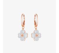 Swarovski Latisha Rose Gold Tone Flower Dropper Earrings 5420249