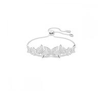 Swarovski Lilia Adjustable Soft Bangle, Butterfly Design with Pavé Crystals in a Rhodium Plated Setting, from the Lilia Collection