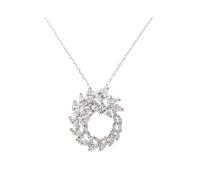 Swarovski Louison Collection Czech White Crystal Silver Necklace