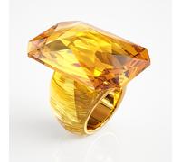 Swarovski Lucent Cocktail Ring Yellow Crystal Size Small 52 Women’s 5607357