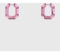 SWAROVSKI Lucent Hoop Earrings in Clear Crystal and Aluminum - Size: OS - female