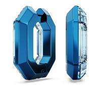 Swarovski Lucent hoop earrings, Octagon shape, Small, Blue