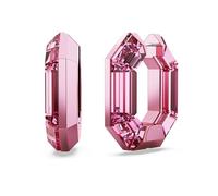 Swarovski Lucent hoop earrings, Octagon shape, Small, Pink