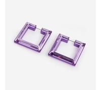 Swarovski Lucent Hoop Earrings | Purple | 5613550 | Square Shape