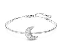 SWAROVSKI Luna Bangle Moon Bracelet White Crystal Rhodium Plated Medium 5666175