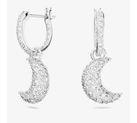 Swarovski Luna White Rhodium Plated Dropper Earrings 5666157 White One Size