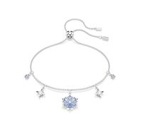 Swarovski Magic Silver Tone & Blue Zirconia Snowflake Bolo Bracelet