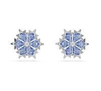 Swarovski Magic Stud Earrings, Snowflake Motif with Blue Kite-Cut Crystals in a Rhodium-Finished Setting, Part of the Swarovski Magic Collection