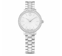 Swarovski Matrix 3-Link Watch, Swiss-Made & Water-Resistant Stainless Steel Wristwatch, Silver-Tone Finish with Clear Crystals & Metal Bracelet Strap, Part of The Matrix Collection