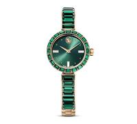 Swarovski Watches Swarovski Matrix Green Crystal Bangle Champagne Gold Tone Stainless Steel Watch