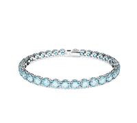 Swarovski Matrix Blue Crystal Baguette Cut 7" Tennis Bracelet