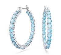 Swarovski Matrix Blue Cubic Zirconia Hoop Earrings 5647446