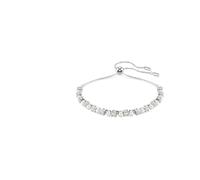 Swarovski Matrix Bracelet, Clear Round-Cut Stones and Crystal Pearls in a Rhodium-Finished Setting, Part of the Matrix Collection