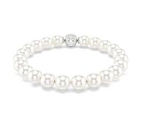 Swarovski Matrix bracelet, Crystal pearl, White, Rhodium plated